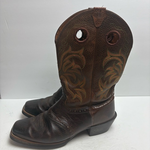 Mens Boots Justin Boots 2523 Justin Brown Leather Cowboy Western